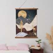 Golden Giraffe Desert Landscape & Marble Mountain Hangend Wandkleed (Slaapkamer)