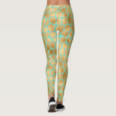 Golden giraffe-druk op munt leggings (Achterkant)