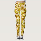 Golden Giraffe Print Leggings (Voorkant)