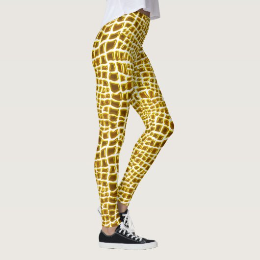 Golden Giraffe Print Leggings (Rechts)