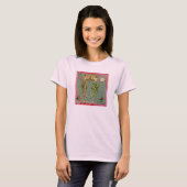 Golden Giraffes Roze T-shirt met twilight (Voorkant volledig)