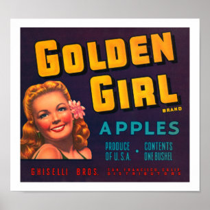 Golden Girl Apples Poster