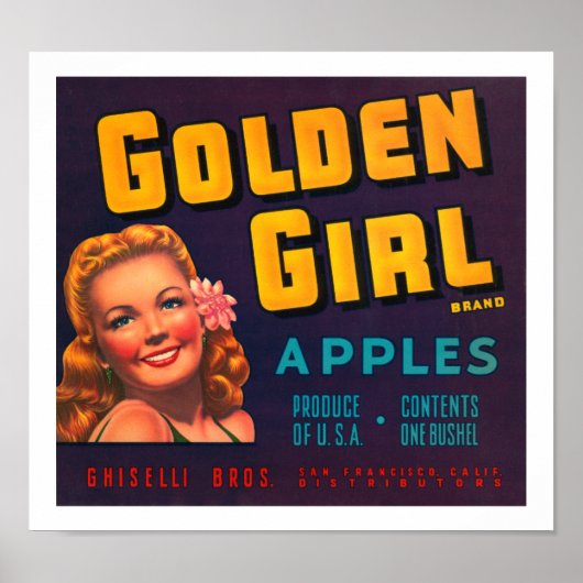 Golden Girl Apples Poster (Voorkant)