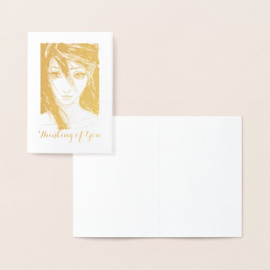 Golden Girl Bericht, Denken aan jou Folie Kaarten (Display)