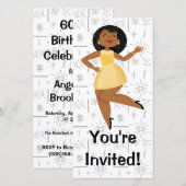 Golden Girl Birthday Uitnodiging (Voorkant / Achterkant)