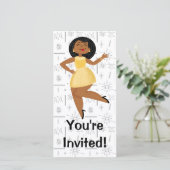 Golden Girl Birthday Uitnodiging (Staand voorkant)