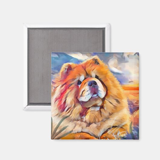 GOLDEN GIRL chow magneet (Voorkant / Achterkant)