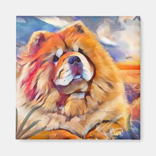 GOLDEN GIRL chow magneet (Voorkant)