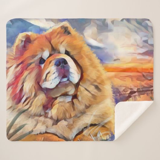 GOLDEN GIRL chow sherpa deken (Voorkant (horizontaal))