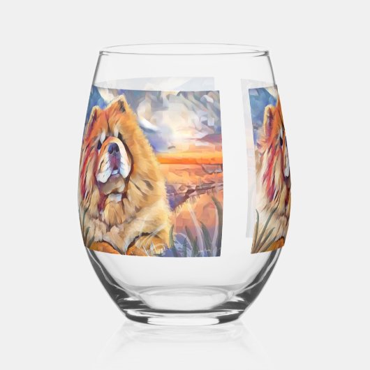 GOLDEN GIRL (CLEAR) Show Stemless wijnglas Wijnglas Zonder Voet (Voorkant)