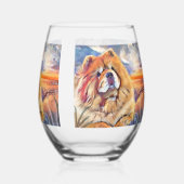 GOLDEN GIRL (CLEAR) Show Stemless wijnglas Wijnglas Zonder Voet (Achterkant)