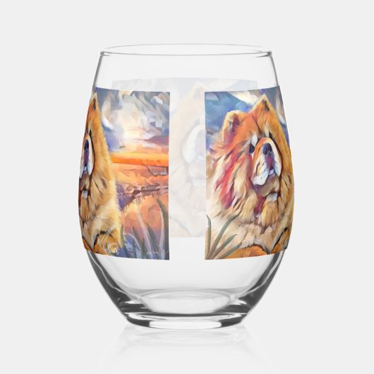 GOLDEN GIRL (CLEAR) Show Stemless wijnglas Wijnglas Zonder Voet (Rechts)