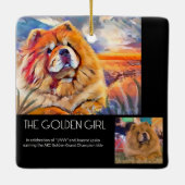 GOLDEN GIRL custom voor Joanne keramische ornament (Achterkant)