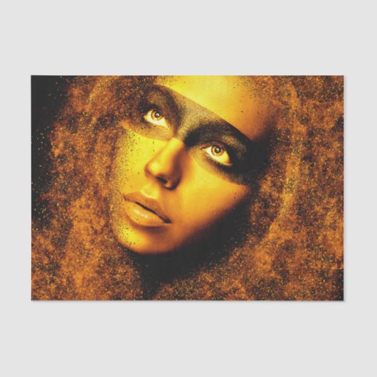 Golden Girl Decoupage Tissue Tissuepapier (Voorkant)