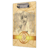 Golden Girl Mode Moderne Elegante Vintage Klembord (Links)