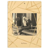 Golden Girl Mode Moderne Elegante Vintage Klembord (Achterkant)