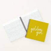 Golden Girl | Modern Gold Script Notitieboek (Binnen)