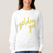 Golden Girl | Modern Gold Script Trui (Voorkant)