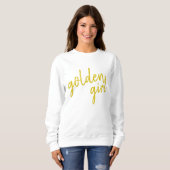 Golden Girl | Modern Gold Script Trui (Voorkant volledig)