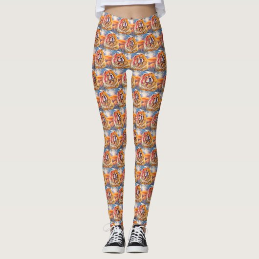 GOLDEN GIRL toont kleine patroon Leggings (Voorkant)