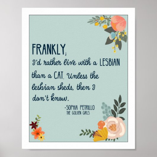 Golden Girls-Sophia Petrillo Quote Poster (Voorkant)