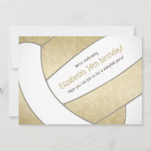 Golden girly volleybalsport kaart