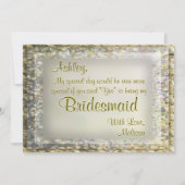 Golden Glam Bridesmaid Kaart (Voorkant)