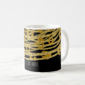 Golden Glam Cheetah Print Exotic Animal Print Koffiemok (Voorkant rechts)