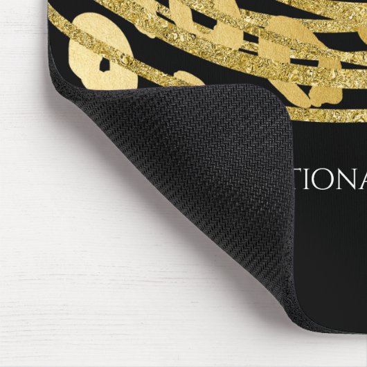 Golden Glam Cheetah Print Exotic Animal Print Muismat (Hoek)