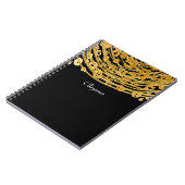 Golden Glam Cheetah Print Exotic Animal Print Notitieboek (Linkerzijde)