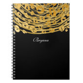 Golden Glam Cheetah Print Exotic Animal Print Notitieboek (Voorkant)