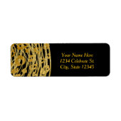 Golden Glam Cheetah Print Exotic Party Invitation Etiket (Voorkant)