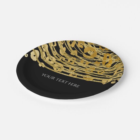 Golden Glam Cheetah Print Exotic Print Party Papieren Bordje (Gekanteld)