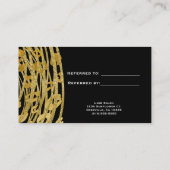 Golden Glam Cheetah Print Exotic Verwijs een vrien Aanbevelingskaartje (Achterkant)