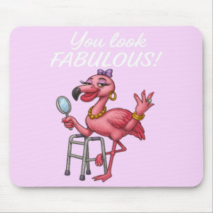 Golden Glam Flamingo Muismat
