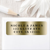 Golden Glam Gold Elegant Glamour Chic Label (Insitu)