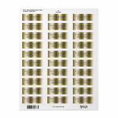 Golden Glam Gold Elegant Glamour Chic Label (Full Sheet)