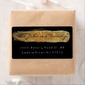 Golden Glam Sparkly Glitter Black Bruske Etiket (Insitu)