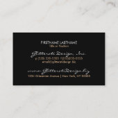 Golden Glam Visitekaartje (Achterkant)