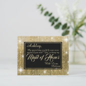 Golden Glam - Wil jij mijn Maid of Honor zijn? Uitnodiging Briefkaart (Staand voorkant)