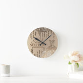 Golden Glamor Glitter Spark Drip Sweet 16 Birthday Ronde Klok (Huis)