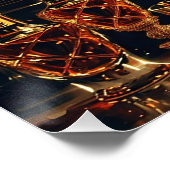 Golden Glamour: A Retro Cocktail  Perfect Poster (Hoek)