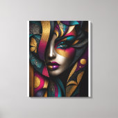 	Golden Glamour Muse Canvas Afdruk (Voorkant)
