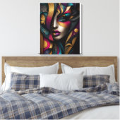 	Golden Glamour Muse Canvas Afdruk (Insitu (Slaapkamer))