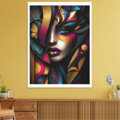 	Golden Glamour Muse Canvas Afdruk (Insitu (Woonkamer))
