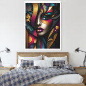 	Golden Glamour Muse Canvas Afdruk (Insitu (Slaapkamer))
