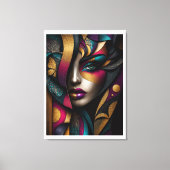 	Golden Glamour Muse Canvas Afdruk (Voorkant)