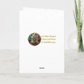 Golden Glas in lood Heart Steampunk-serie Bedankkaart (Achterkant)