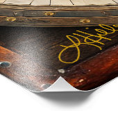 Golden Glas in lood Heart Steampunk-serie Foto Afdruk (Hoek)