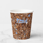 Golden Glass Bronze met Initialen Papieren Bekers (Achterkant)